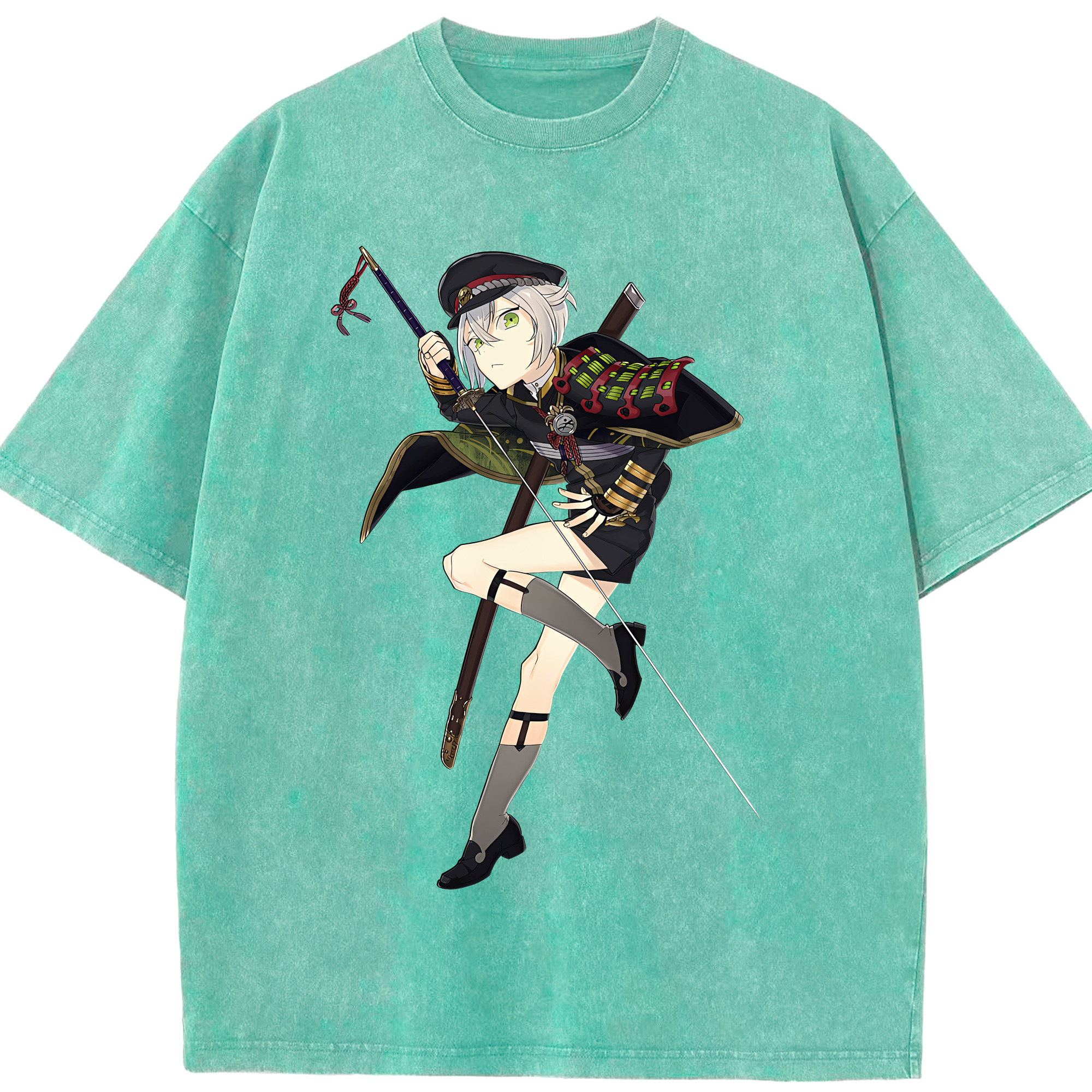 （画像用） 刀剣乱舞 Touken Ranbu 綿100% ヴィンテージ風 半袖Tシャツ（フロントプリント）